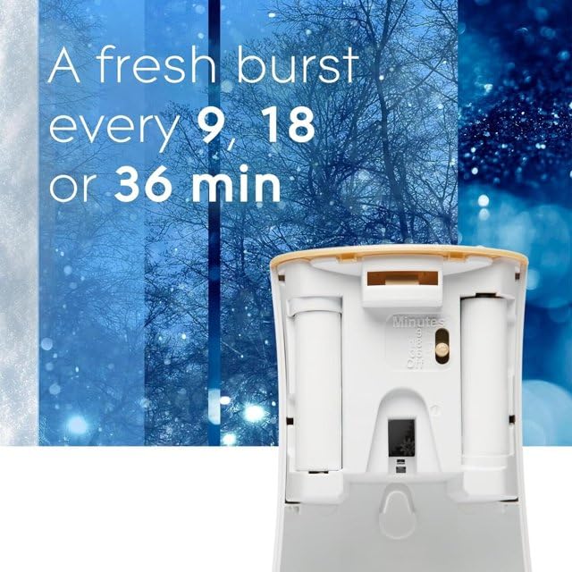 Glade Automatic Spray Refill, Air Freshener for Home and Bathroom, Starlight & Snowflakes, 6.2 Oz (Pack of 6)