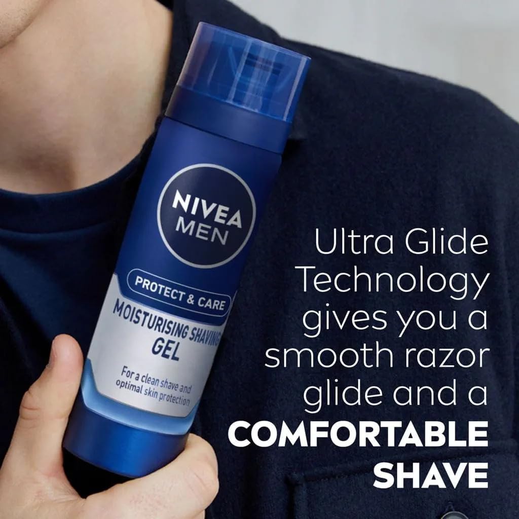 NIVEA Men Maximum Hydration Moisturizing Shaving Gel 7 oz (Pack of 6)