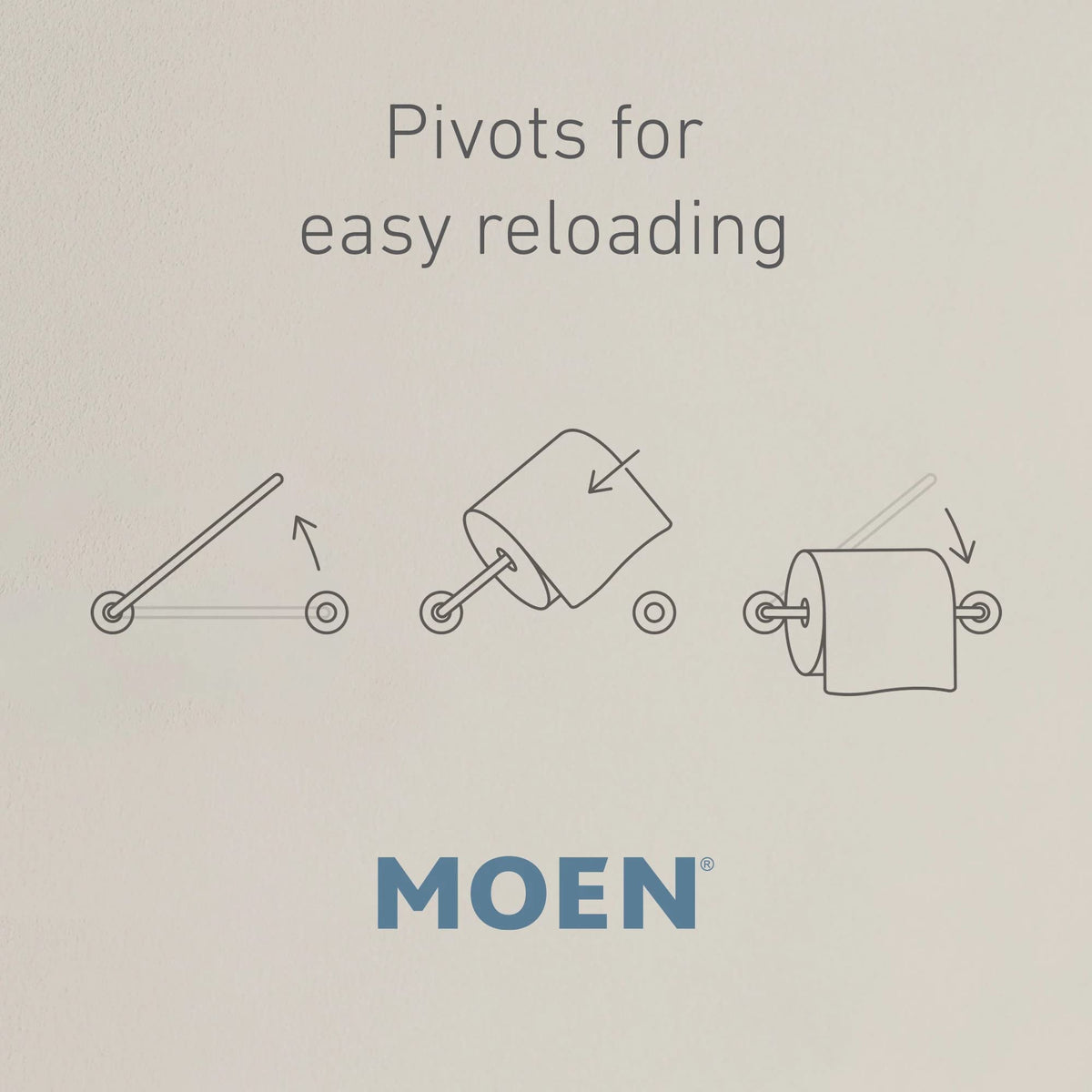 Moen YB0808CH Arris Pivoting Paper Holder, Chrome