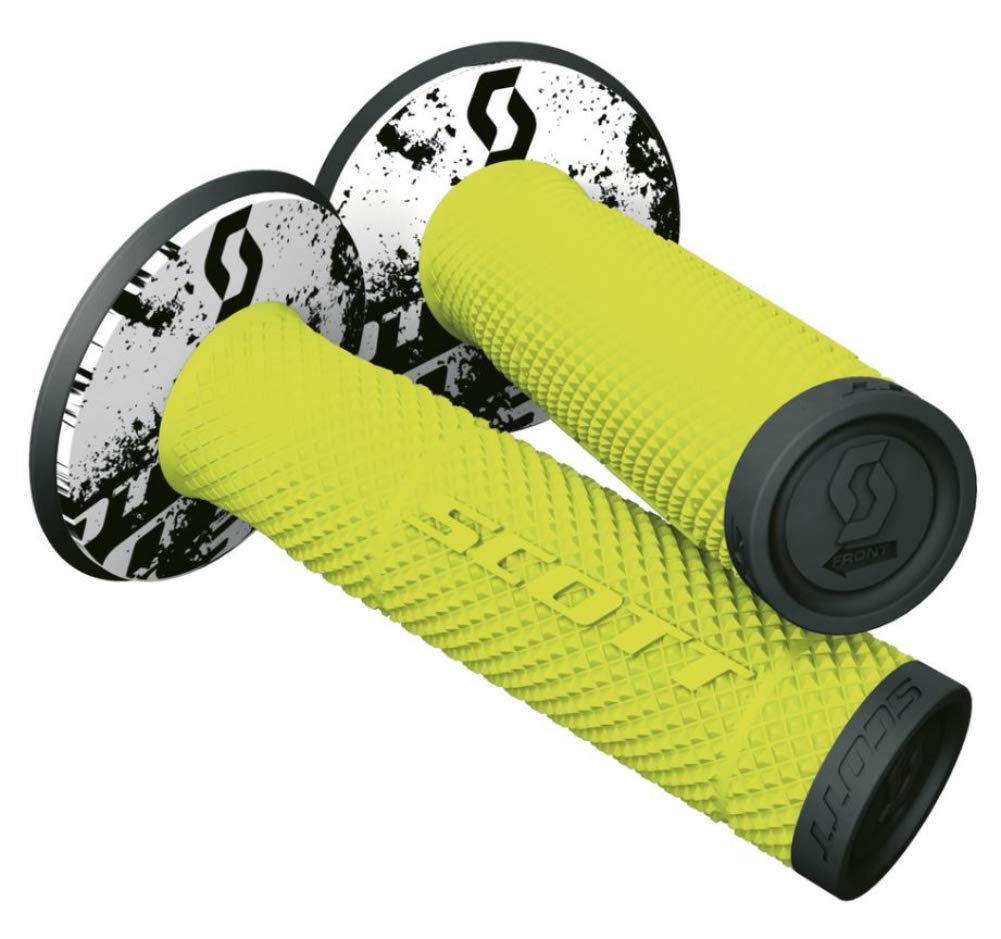 Scott Sx2 Tattoo 2 Off-Road Hand Grips - Black/Neon Yellow/One Size