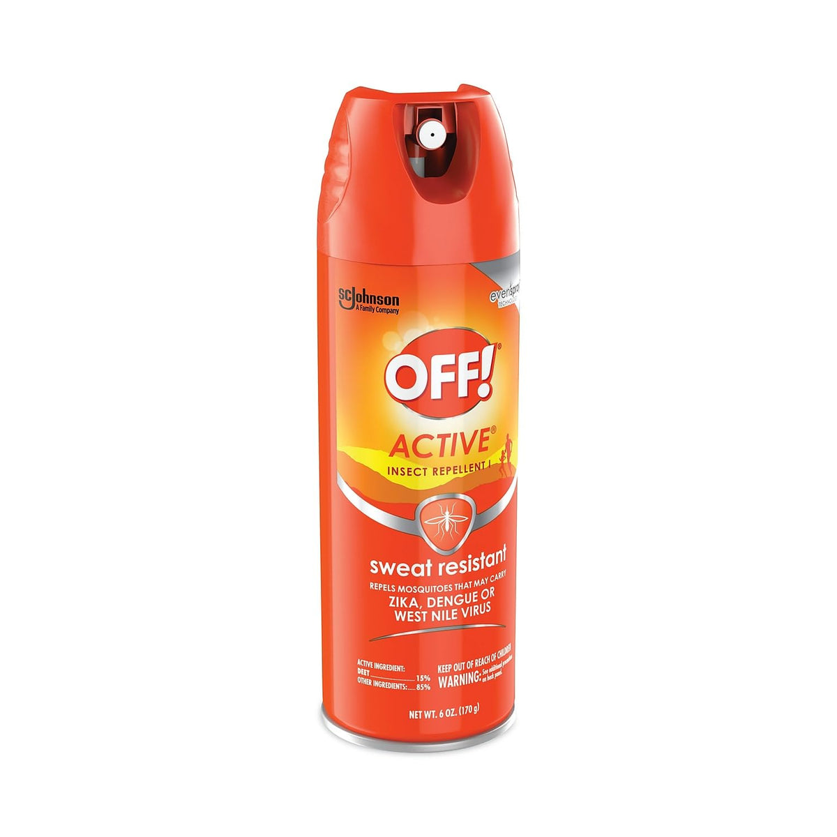 Off! Active Insect Repellent, Sweat Resistant 6 oz (Pack of 12)