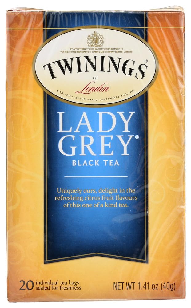 Twinings Lady Grey, Tea Bags, 20 ct Boxes 1.41 oz., 6 Pack