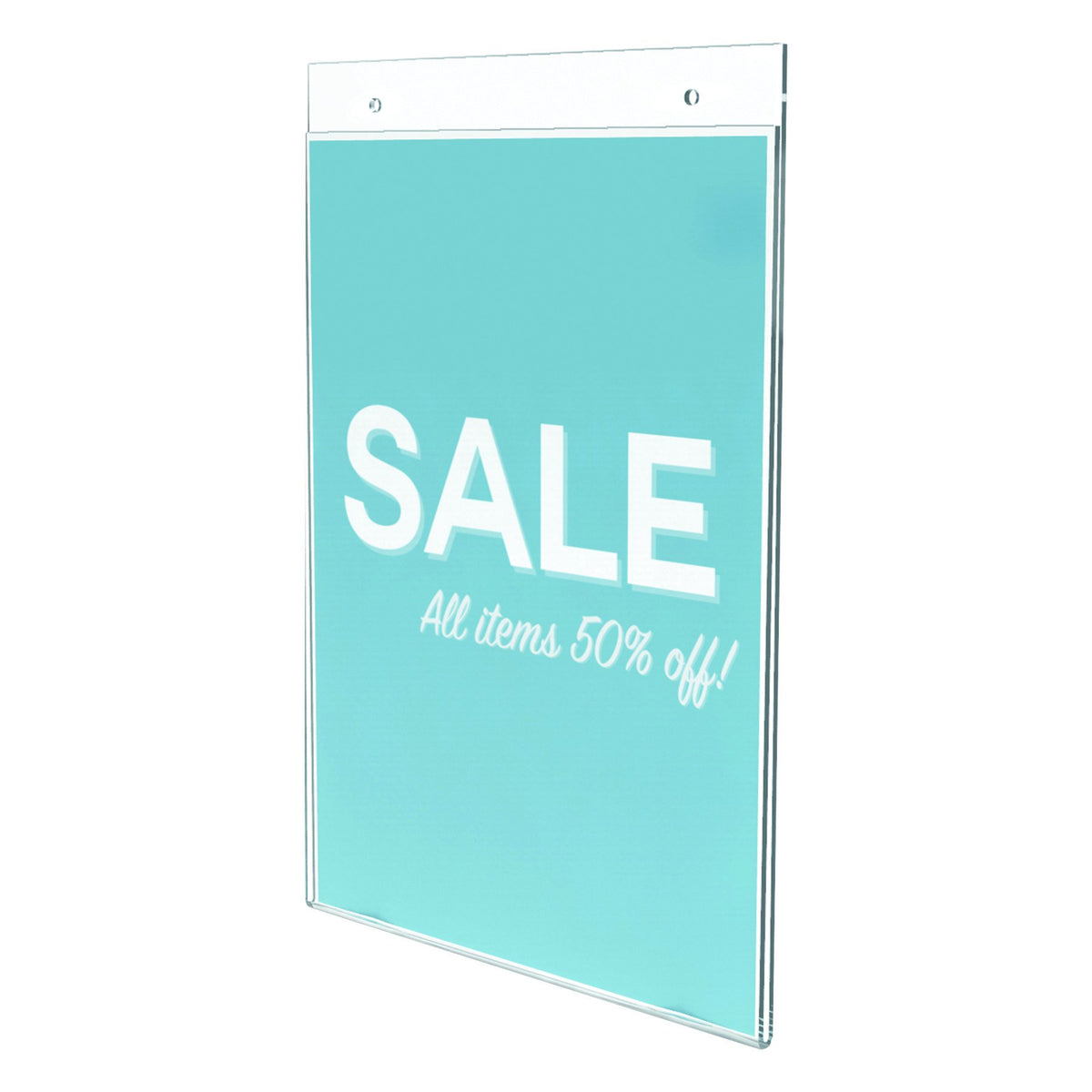 Deflecto Classic Image Wall Mount Sign Holder, Single-Sided, Vertical, 8.5" x 11", Clear (68201), Model:WM-8511-1