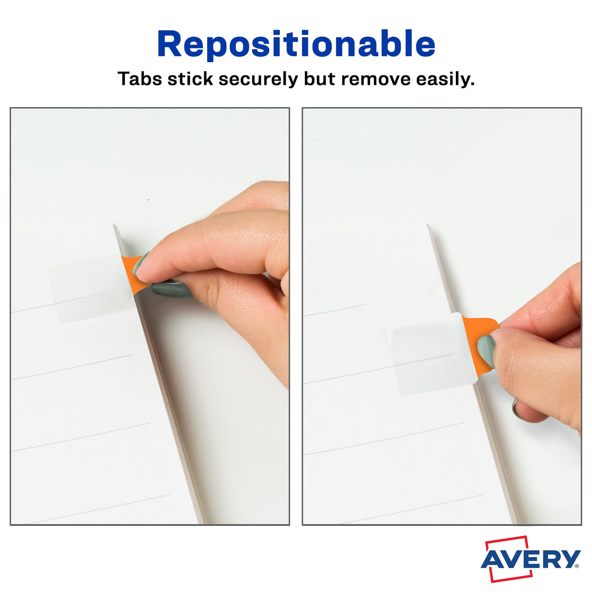 Avery Mini Ultra Tabs, 1" x 1.5", 2-Side Writable, Assorted Neon Colors, 80 Repositionable Tabs (74762)