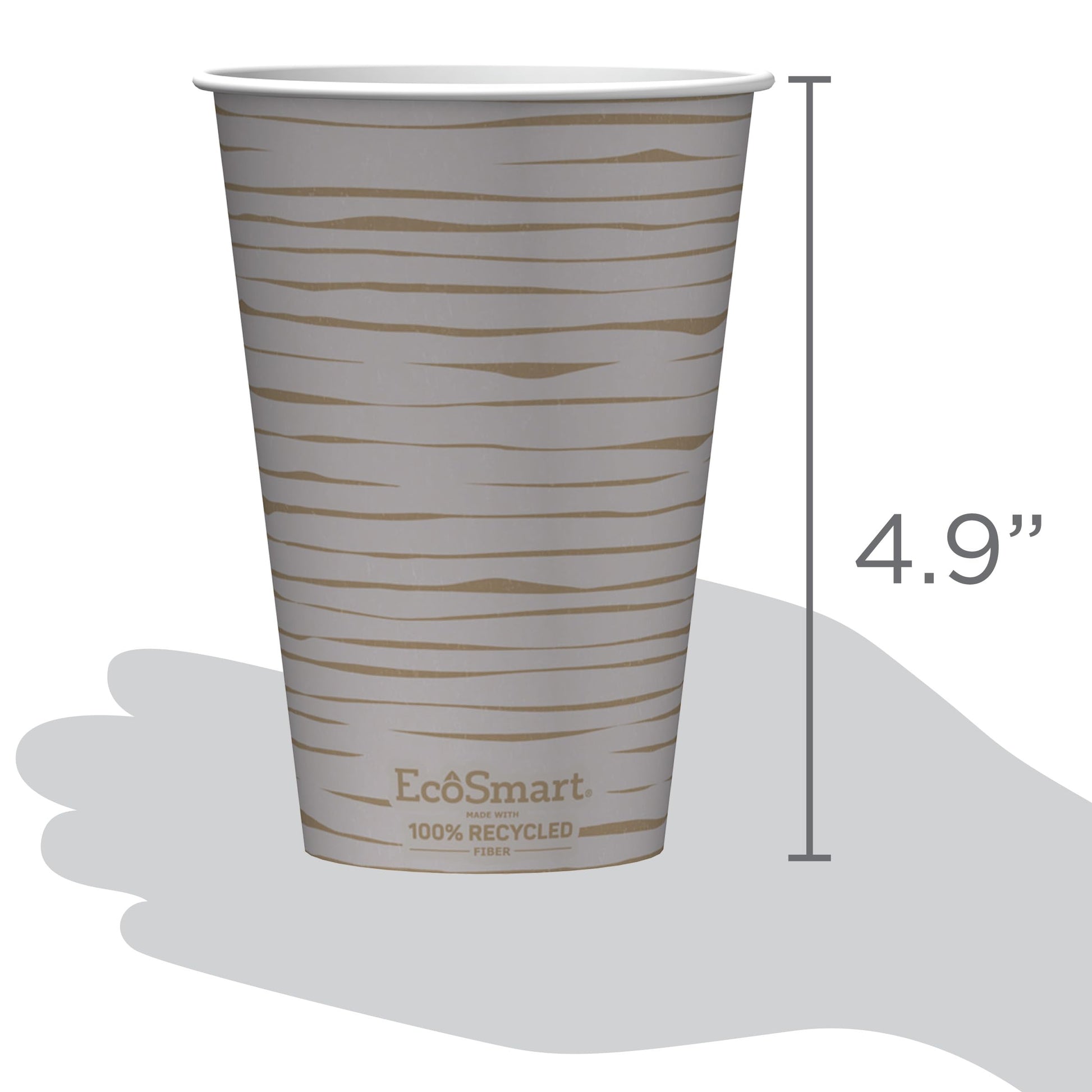 Dixie EcoSmart 100% Recycled Fiber Paper Coffee Cups With Lids, 16 Oz, 96 Count (Pack of 6), Large Paper Coffee Cups For Hot Beverages