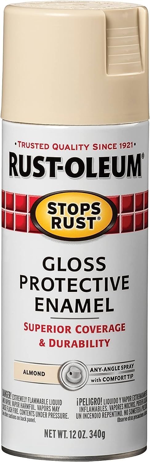 Rust-Oleum 7770830 Stops Rust Spray Paint, 12 oz, Gloss Almond