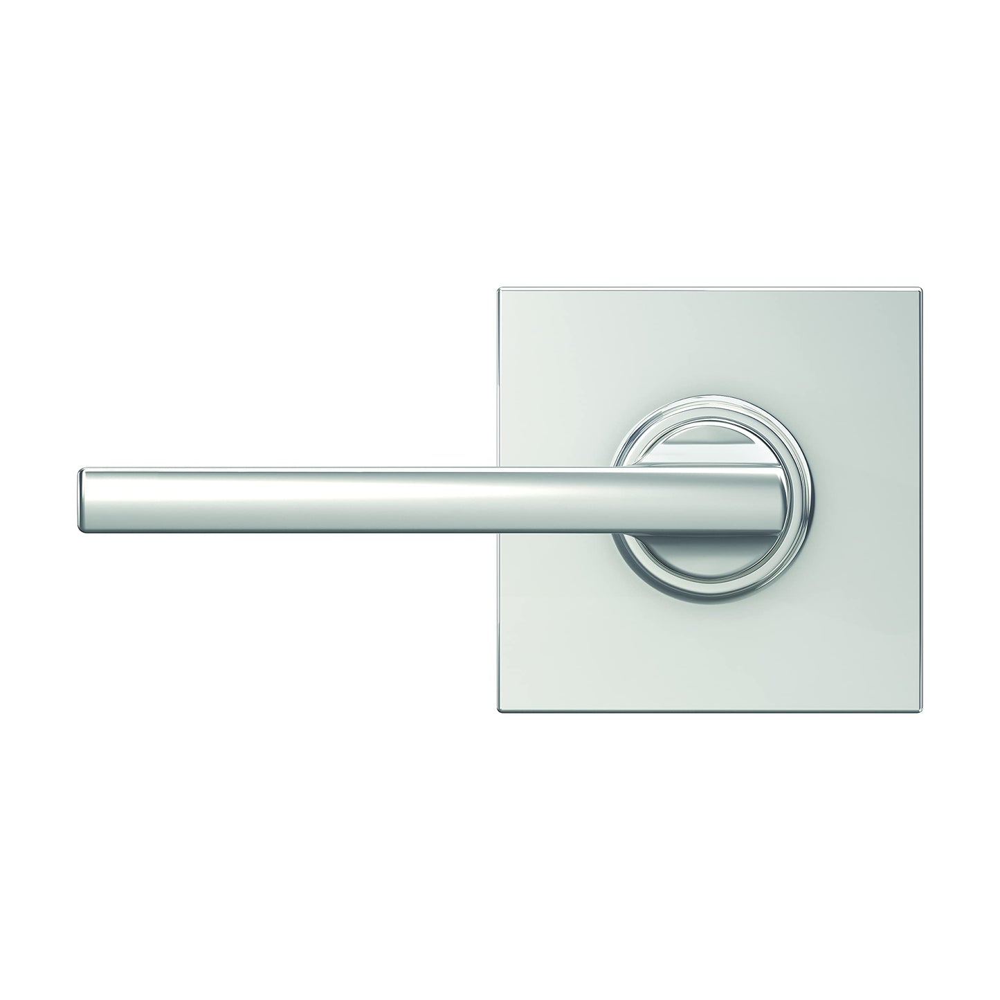 Schlage F10 LAT 625 COL Latitude Lever with Collins Trim Hall & Closet Passage Door Lock, Bright Chrome