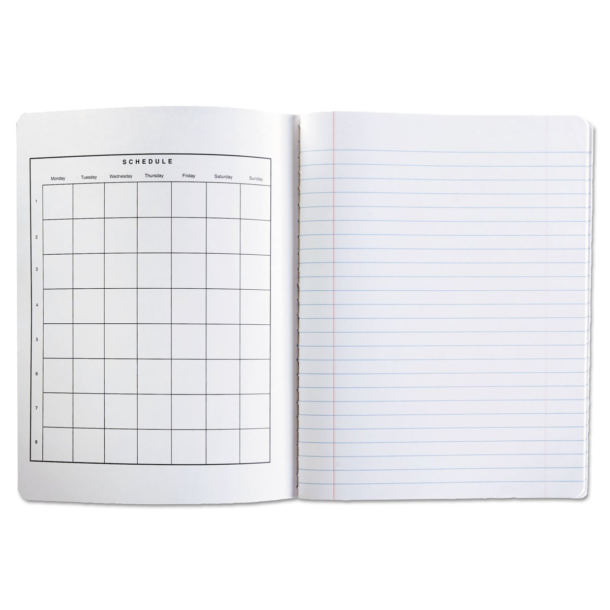 Universal 20930 Composition Book, Wide Rule, 9 3/4 x 7 1/2, White, 100 Sheets