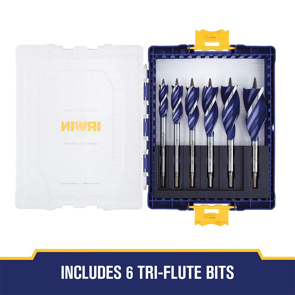 Irwin Tools IRWIN Speedbor Drill Bit Set for Wood, 6-pc. (IWAX236PC)