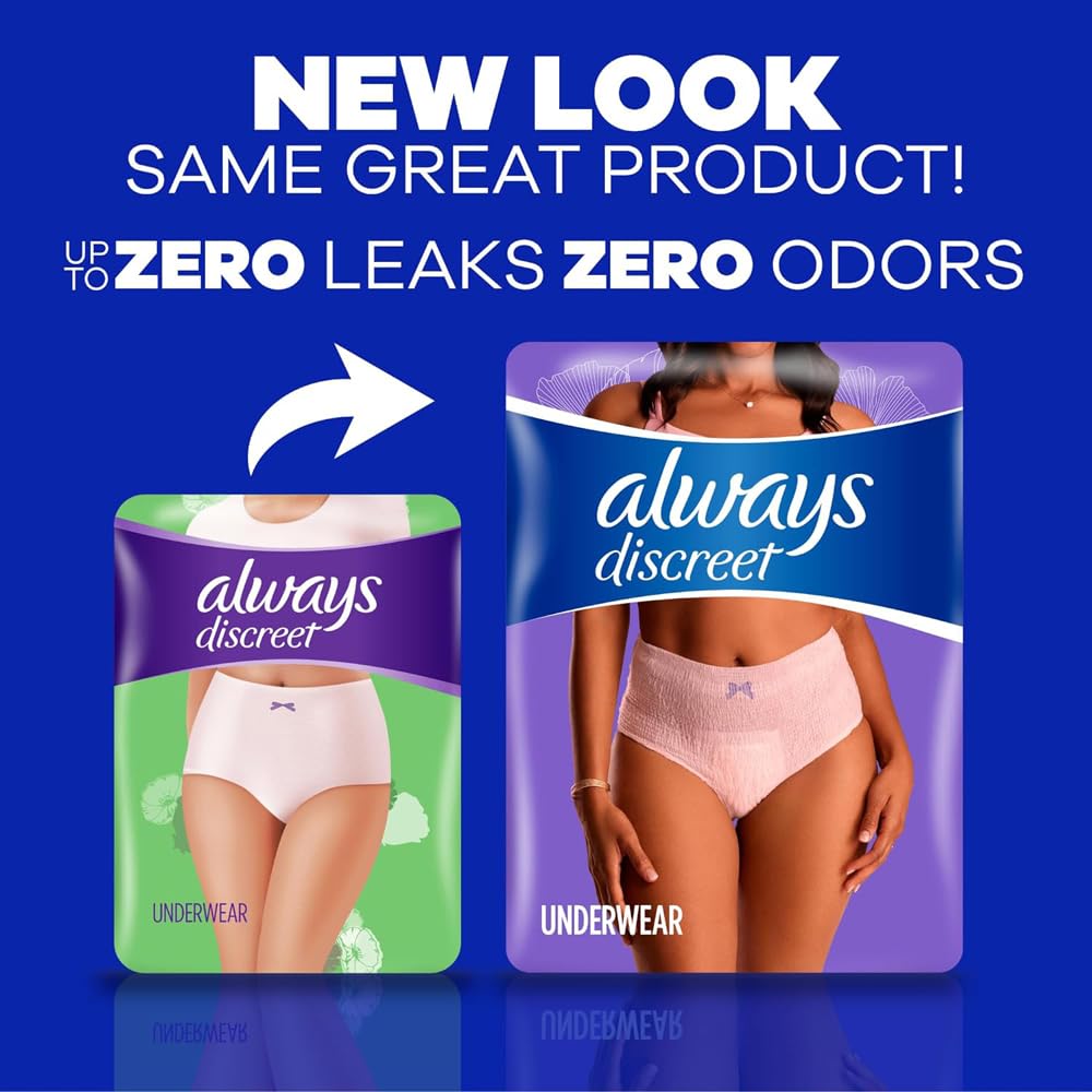 Always Discreet Underwear Maximum Absorbency Size Large - 17 ct cs of 3