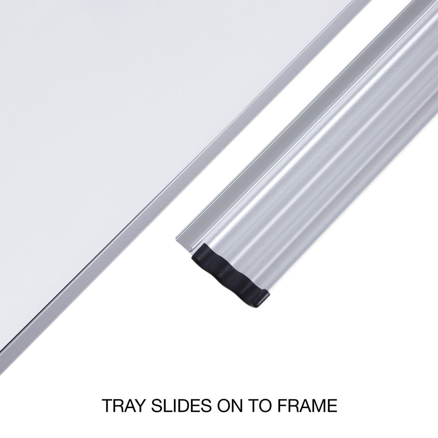 Universal UNV43743 36 in. x 24 in. Melamine Cork/Dry Erase Board - Tan/White Surface, Aluminum/Plastic Frame