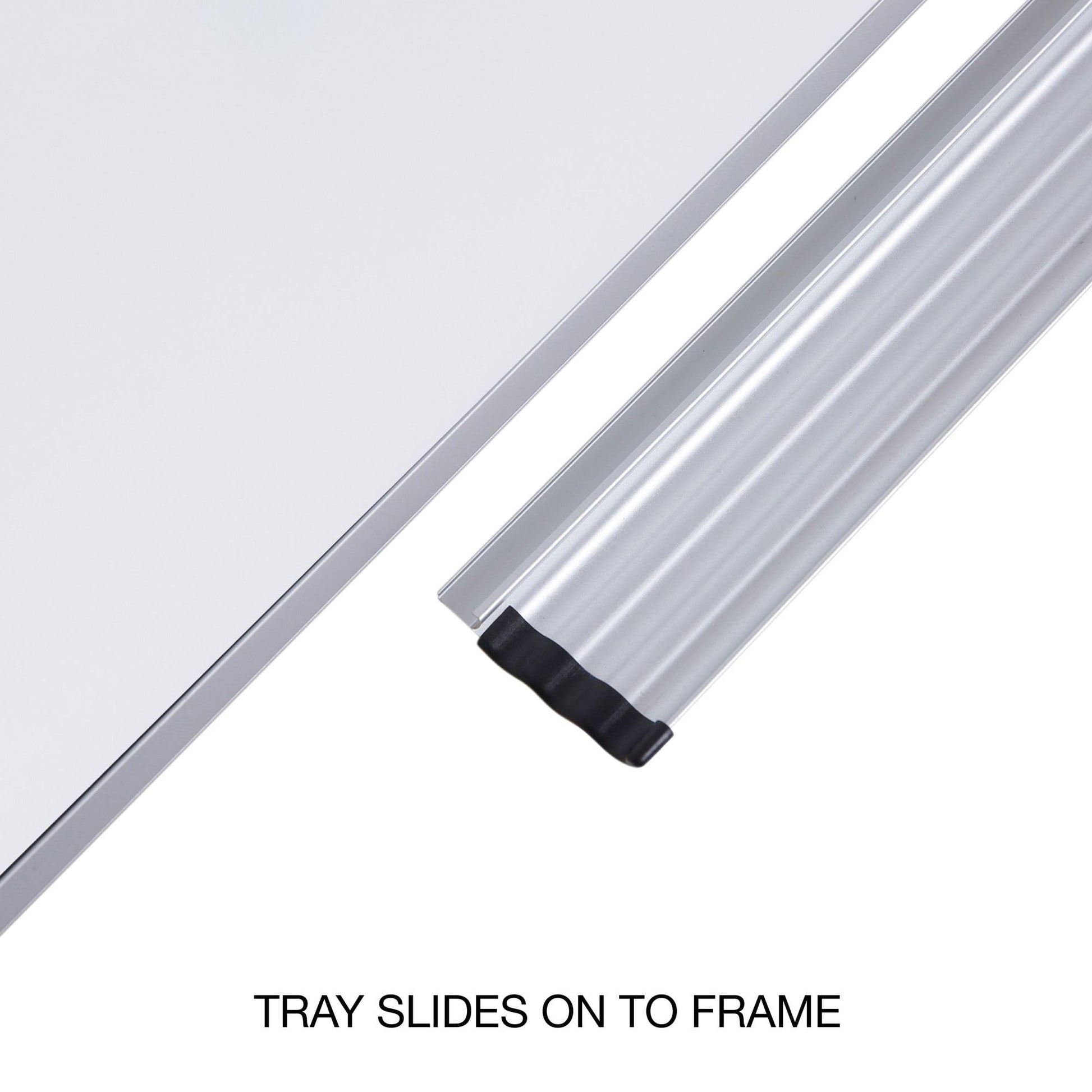 Universal UNV43743 36 in. x 24 in. Melamine Cork/Dry Erase Board - Tan/White Surface, Aluminum/Plastic Frame