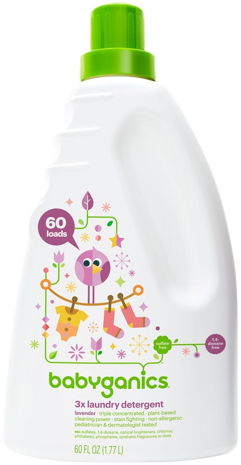 Babyganics Baby Laundry Detergent - Lavender - 60 oz