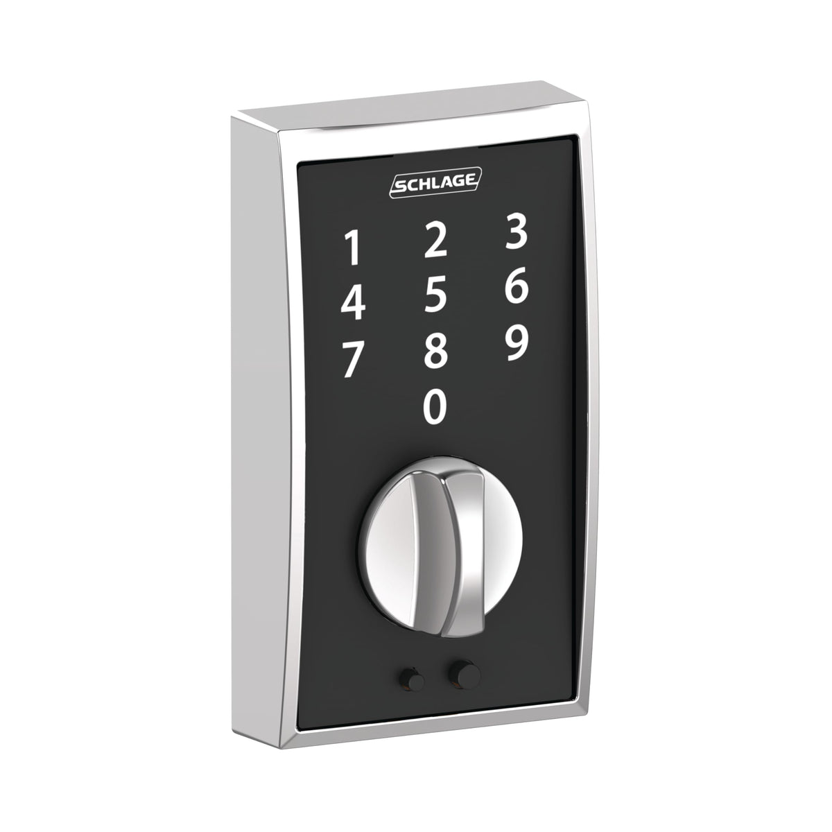SCHLAGE BE375 CEN 625 Touch Keyless Touchscreen Electronic Deadbolt Lock, Bright Chrome