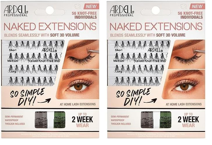 Ardell Naked Extensions, 56 Knot-free Individuals, 2 pack