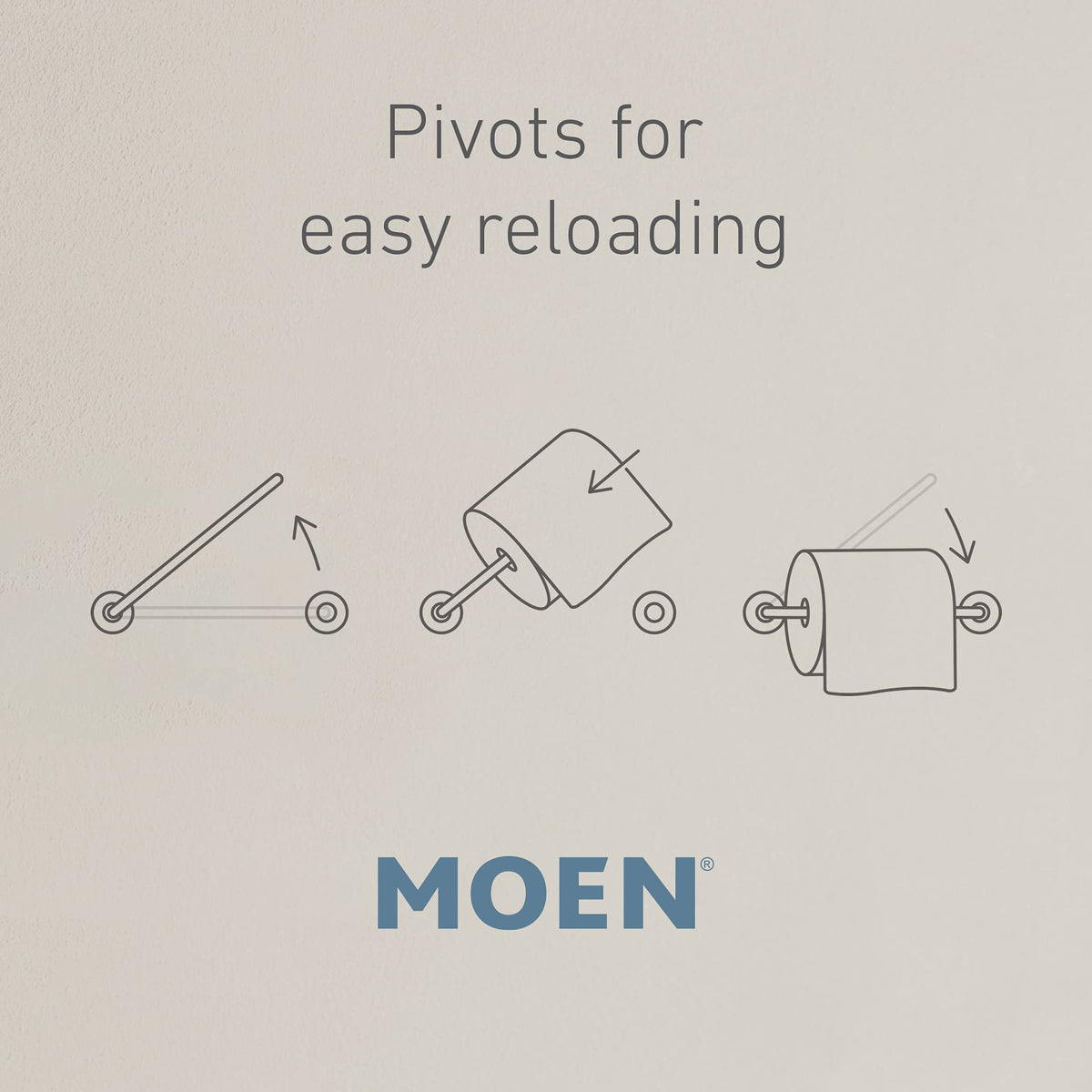 Moen YB0808BL Arris Pivoting Toilet Paper Holder, Matte Black