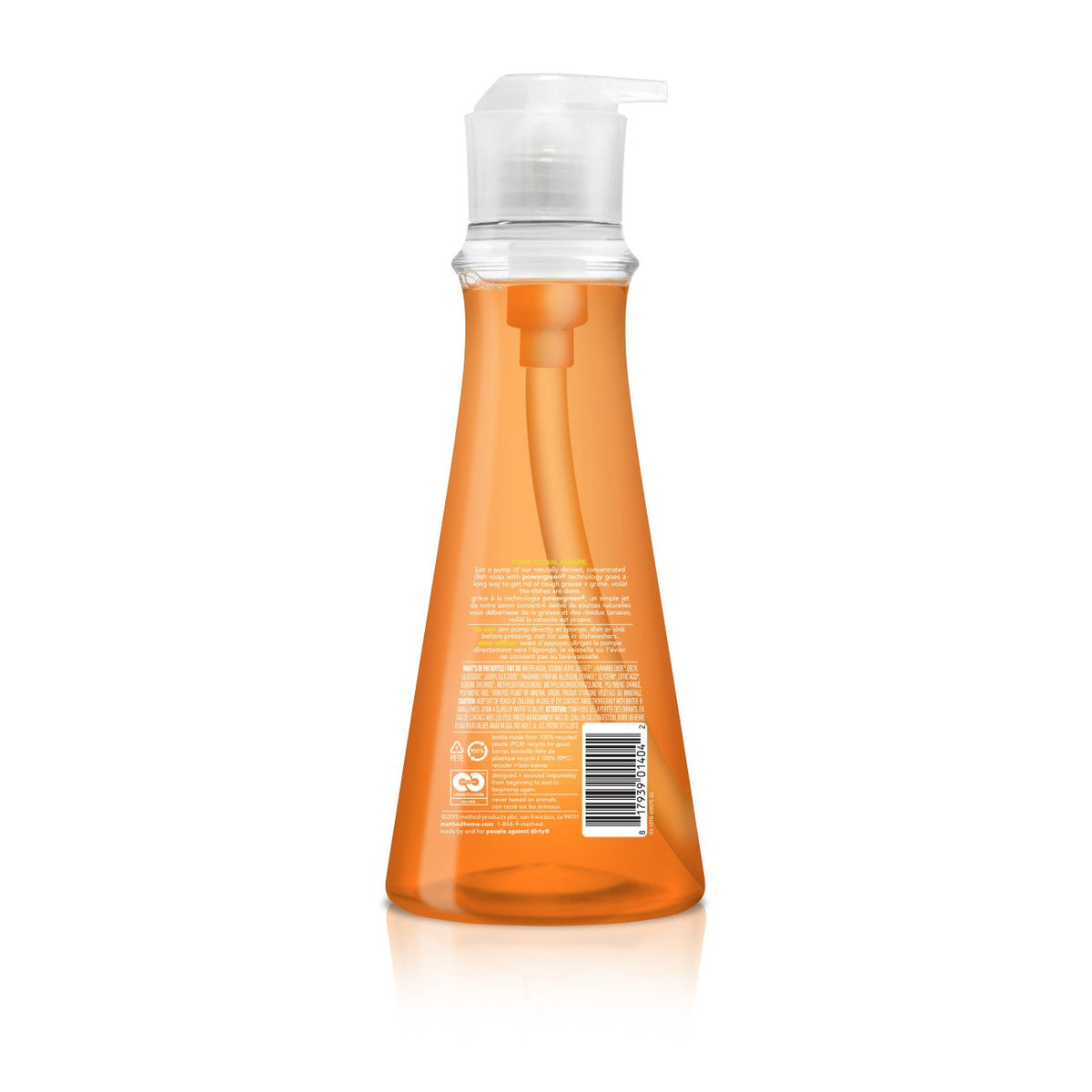 Method Dish Soap, Clementine, 18 Fl. Oz (Pack of 6)
