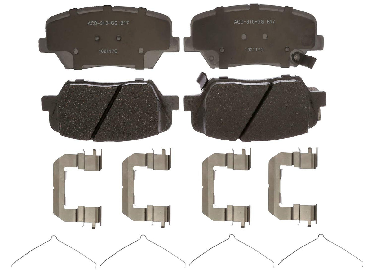 ACDelco Silver 14D1815CH Ceramic Front Disc Brake Pad Set