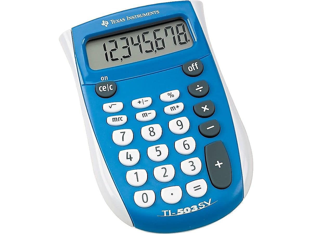 Texas Instruments TI503SV TI-503SV Pocket Calculator, 8-Digit LCD