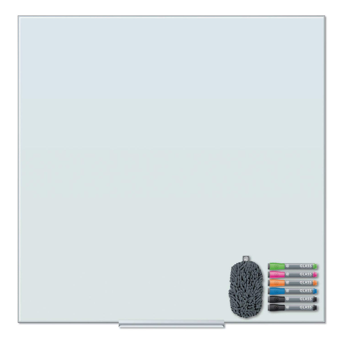 U Brands 3976U00-01 U Brands 3976U0001 Floating Glass Dry Erase Board, 36 x 36, White