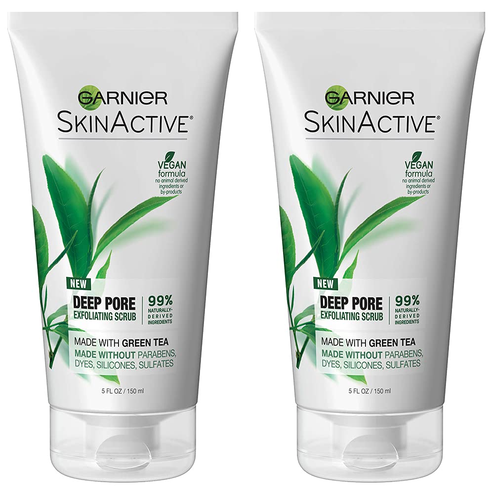 Garnier Clean Scrub Blackhead Eliminating 5 Ounce (145ml) (2 Pack)