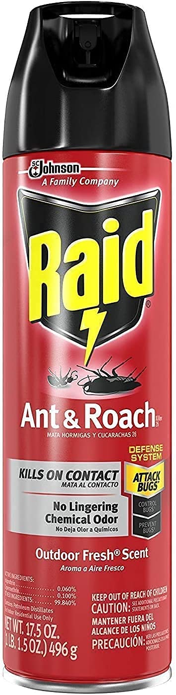 Raid Ant & Roach Spray Outdoor Fresh 17.50 oz (Pack of 3)