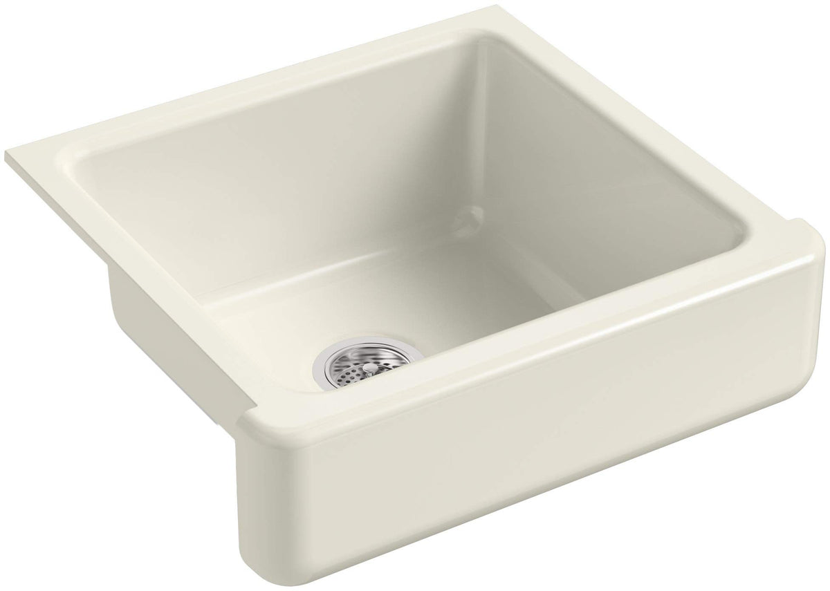 Kohler 5664-96 Whitehaven® 23-1/2" undermount single-bowl farmhouse kitchen sink, Biscuit