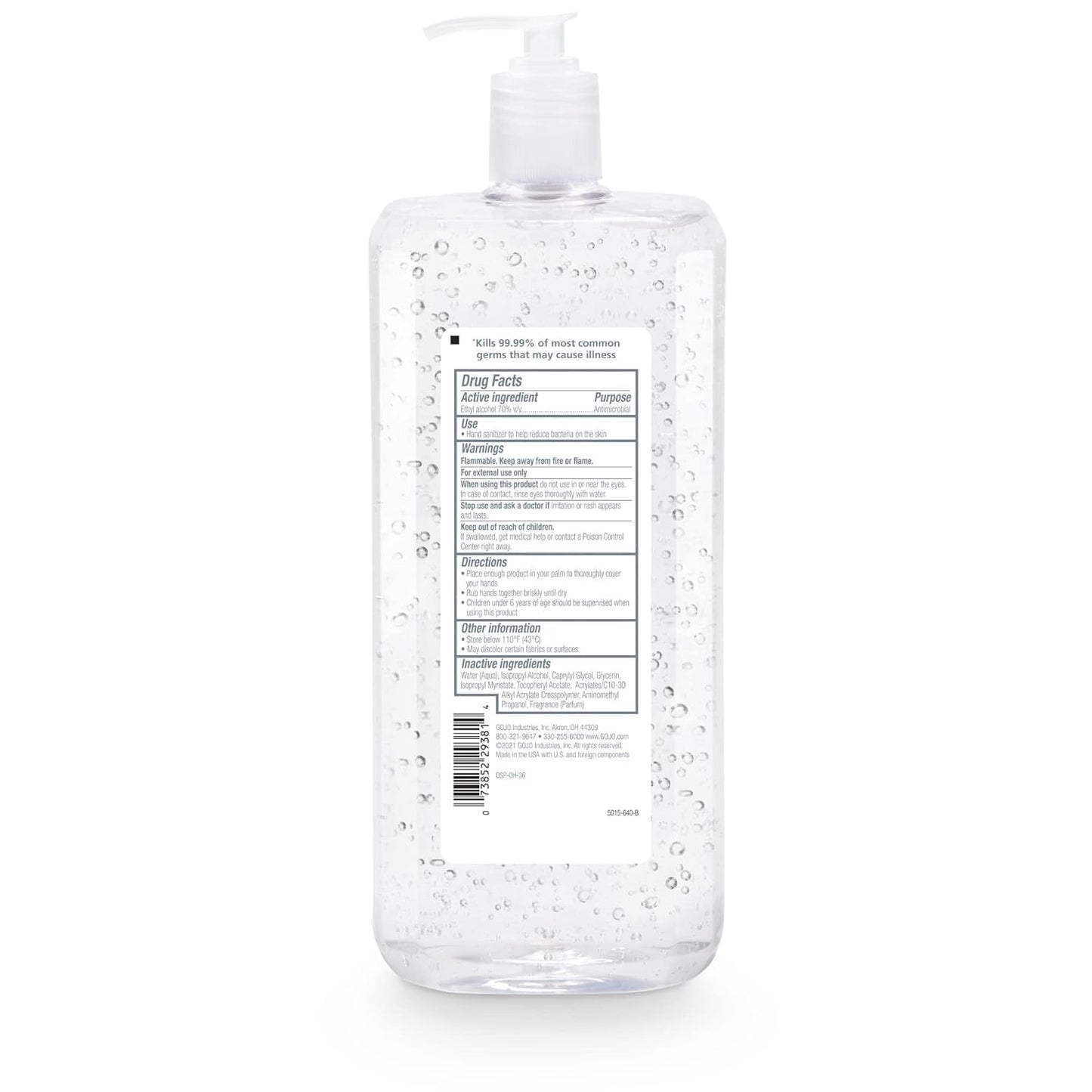 Purell Advanced Hand Sanitizer Refreshing Gel, Clean Scent, 1.5 Liter Pump Bottle (Pack of 1) - 5015-04
