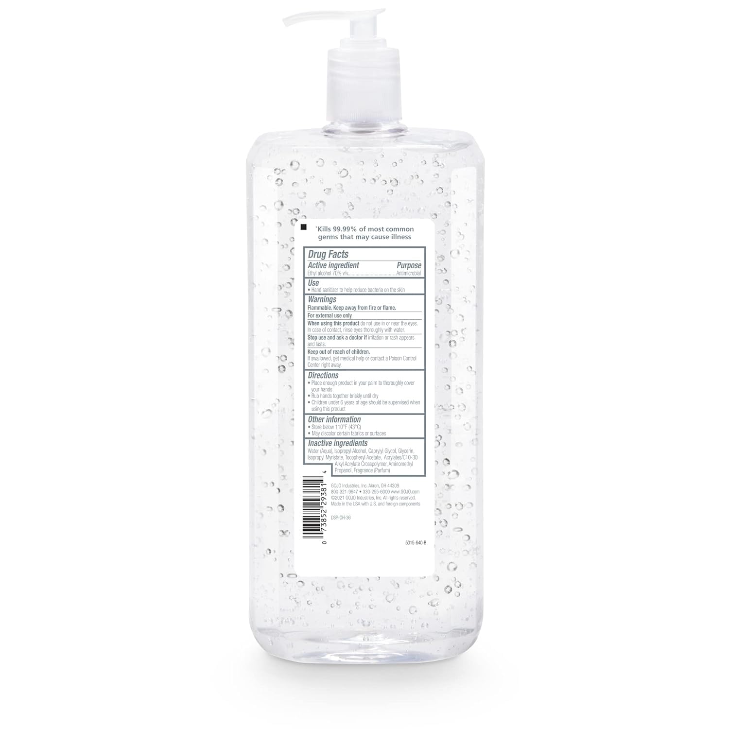 Purell Advanced Hand Sanitizer Refreshing Gel, Clean Scent, 1.5 Liter Pump Bottle (Pack of 1) - 5015-04