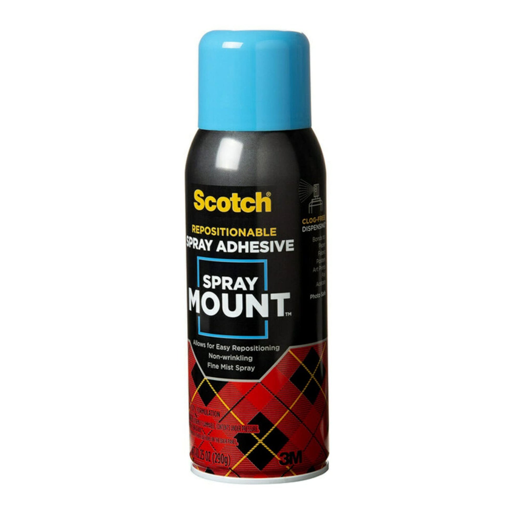 Scotch Spray Mount Repositionable Adhesive, 10.25 oz – Removable/Restickable Spray Glue for Layouts, Mock-Ups, Photos & Crafts (Acid-Free, Clear Drying)