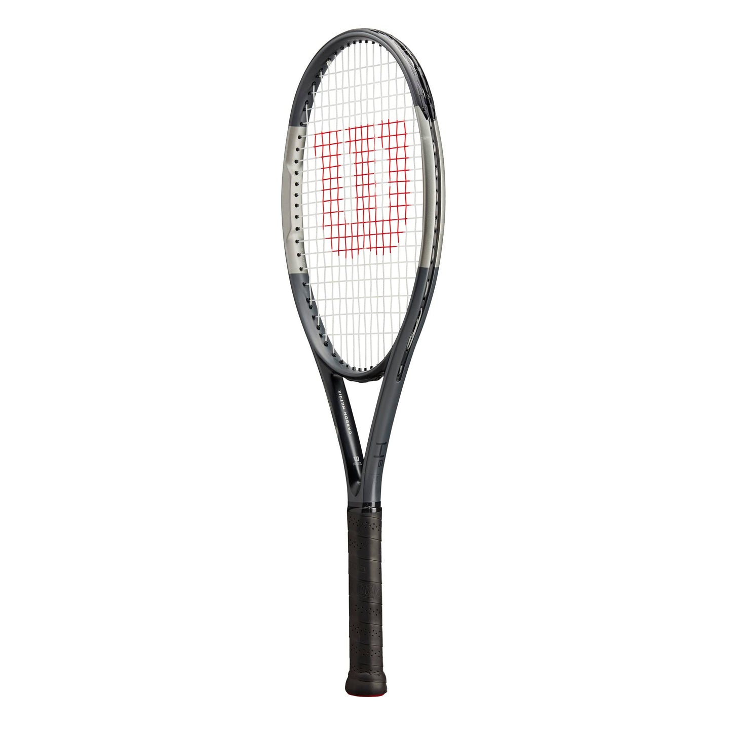 Wilson H6 Adult Recreational Tennis Racket - Grip Size 2-4 1/4, Black/Grey