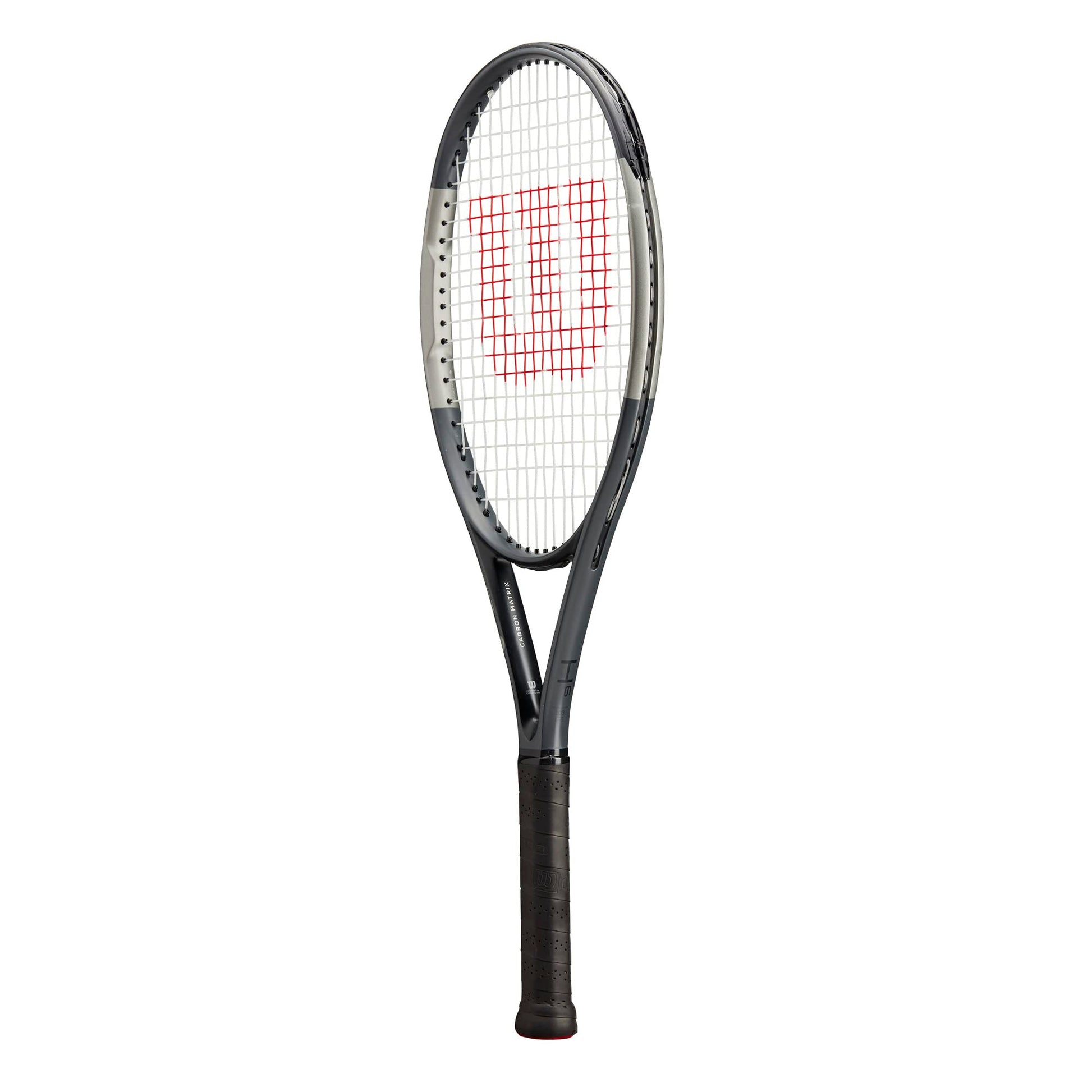 Wilson H6 Adult Recreational Tennis Racket - Grip Size 2-4 1/4, Black/Grey