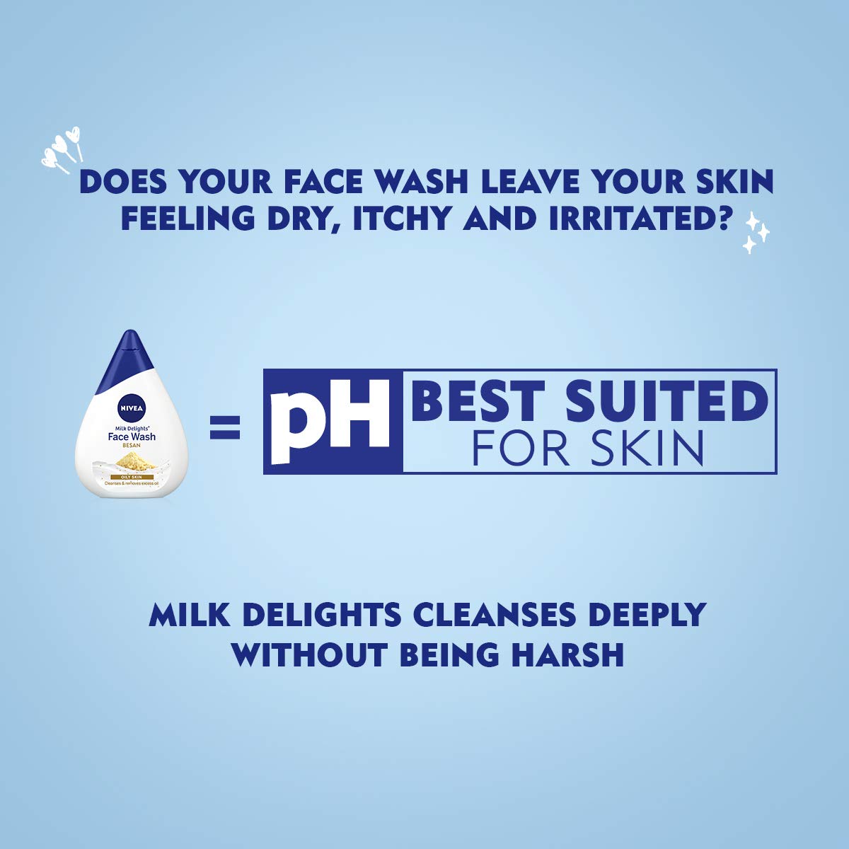 NIVEA Face Wash, Milk Delights Fine Gramflour(Oily Skin), 100ml