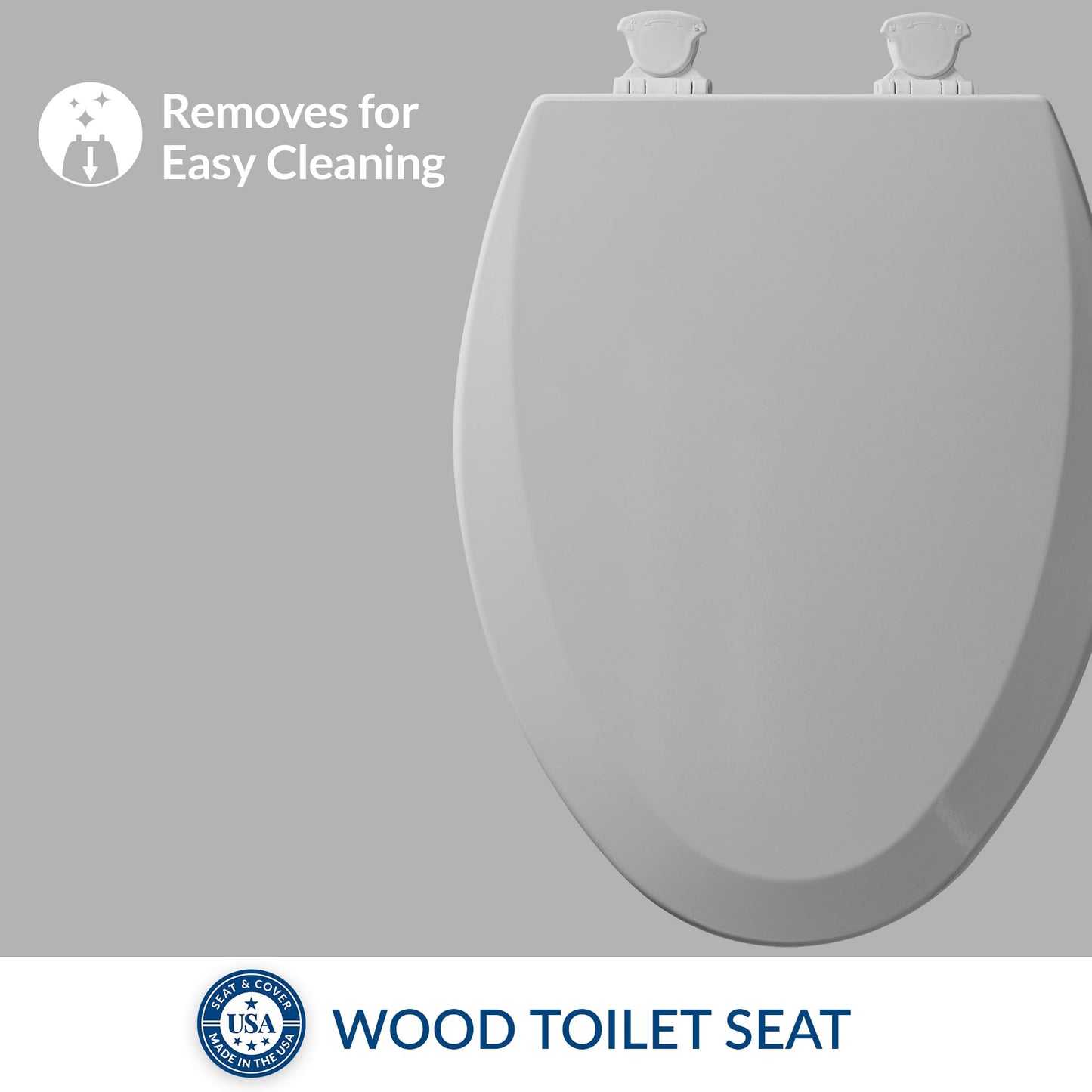 Bemis 1500EC 162 1500EC162 Toilet Seat, 1 Pack Elongated, Silverado