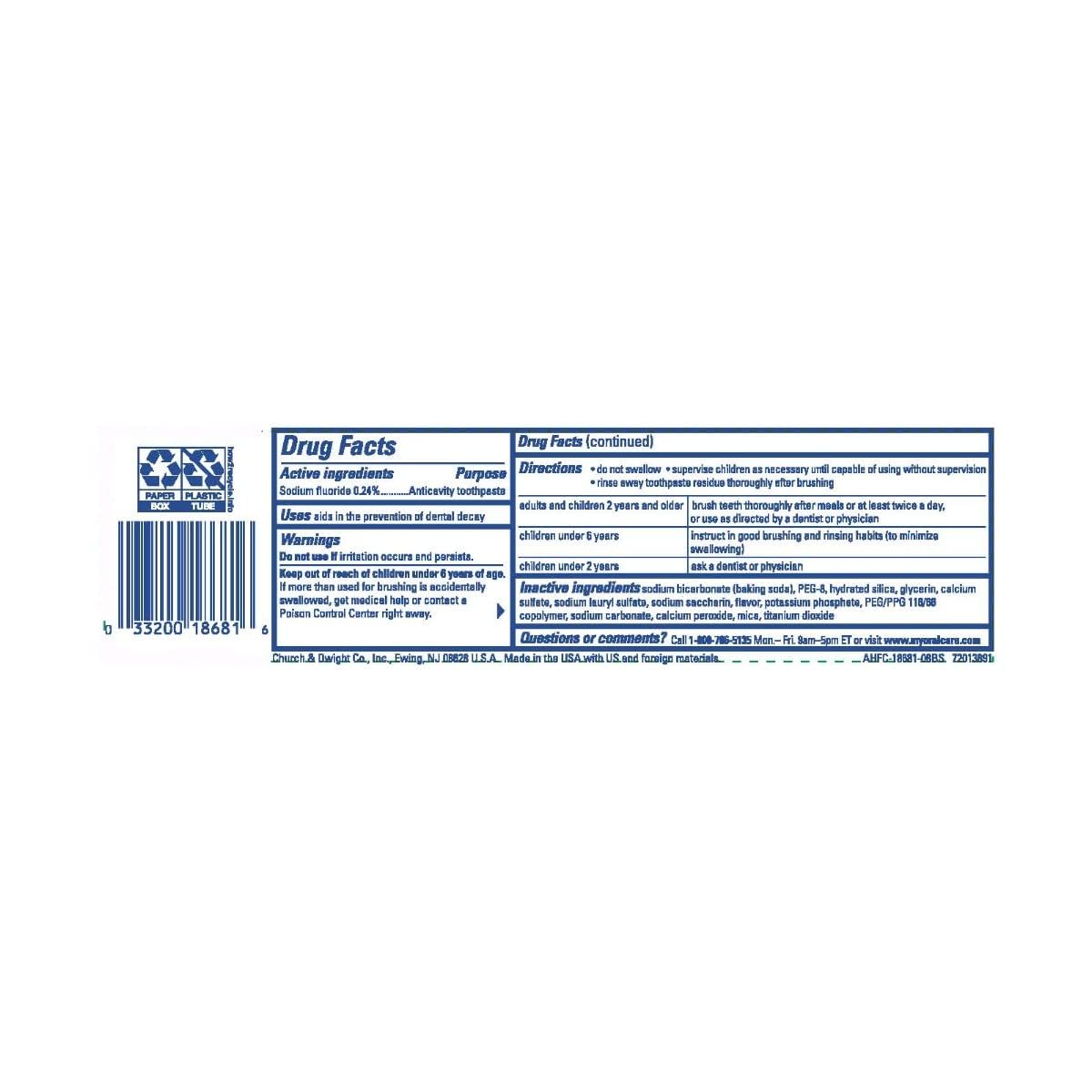 Arm & Hammer Toothpaste Enamel Defense 4.3 Oz. 3 Pack