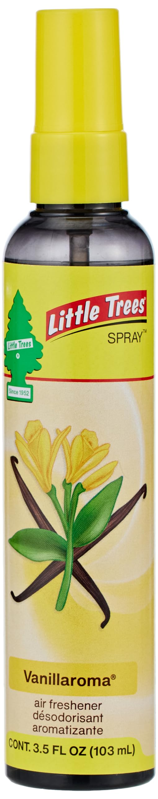 LITTLE TREES Car Air Freshener | Spray Provides a Long-Lasting Scent for Auto or Home | On-the-go Freshness | Vanillaroma, 6 Air Fresheners