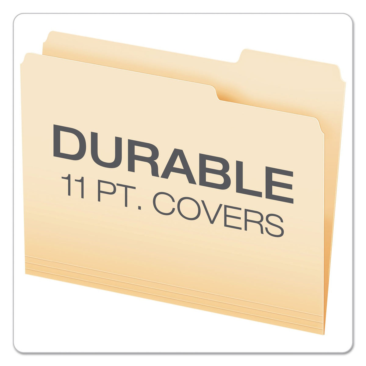 Pendaflex Essentials 752133 File Folders, 1/3 Cut, Third Position, Top Tab, Letter, Manila, 100/Box