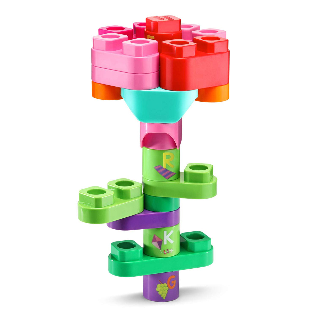 LeapFrog LeapBuilders 81-Piece Jumbo Blocks Box, Pink