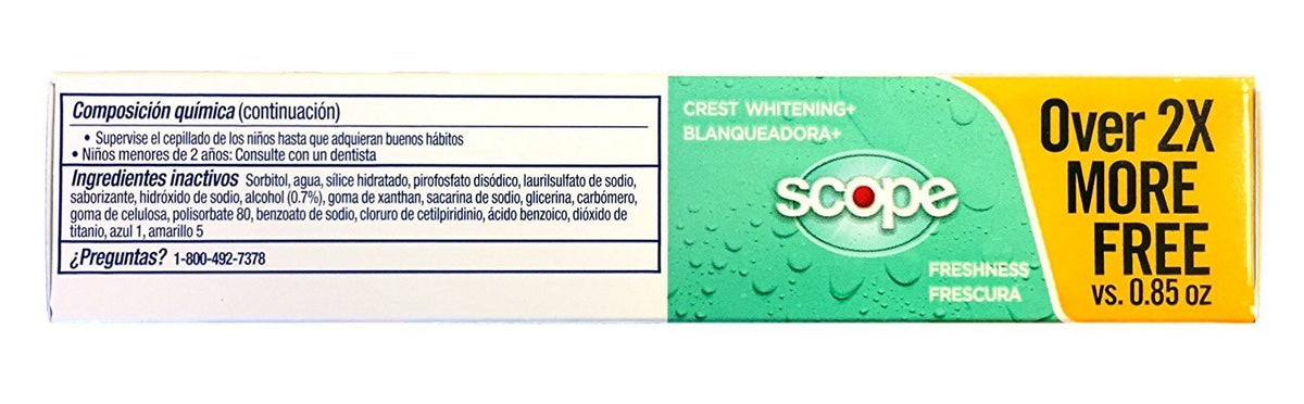 Crest Complete Multi-Benefit Whitening + Scope Minty Fresh Flavor Toothpaste 2.7 Oz, Pack of 3