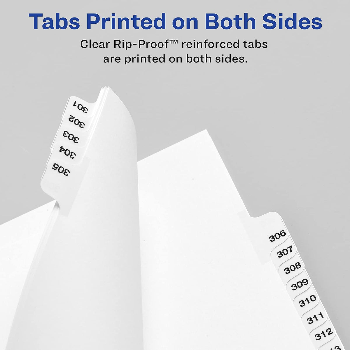 Avery 01406 Exhibit Side Tab Divider, Printed: F, Letter Size, White, 25/Pack