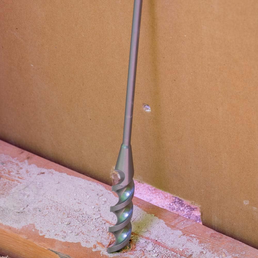 Klein Tools 53751 Flex Bit Auger, 3/4-Inch x 72-Inch Flexible Drill Bit for Pulling Wire Behind Walls