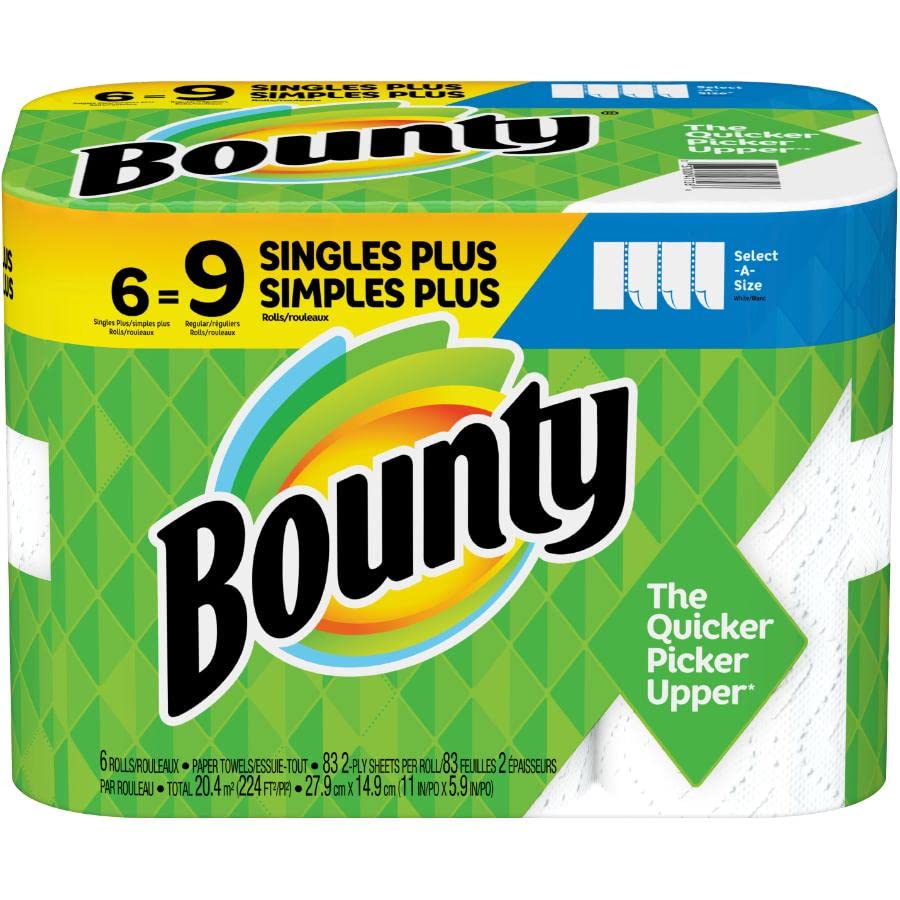 Select-A-Size Regular Paper Towels - White, 2 Ply, 83 Sheets, 6 Rolls