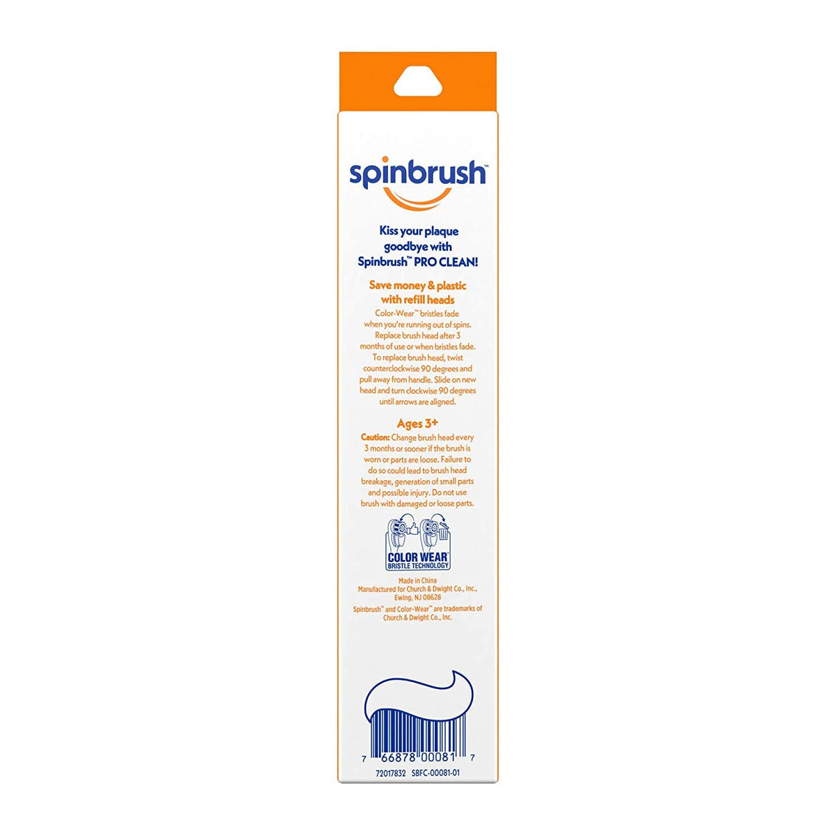 Arm & Hammer SpinBrush Pro-Clean Replacement Brush Heads, Medium 2 ea