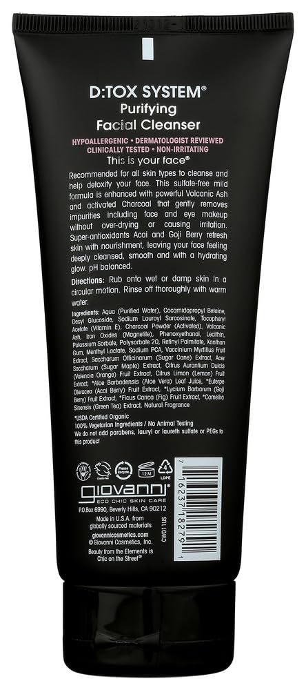 GIOVANNI Face Cleanser Detox System, 7 Ounce,(Pack of 2)