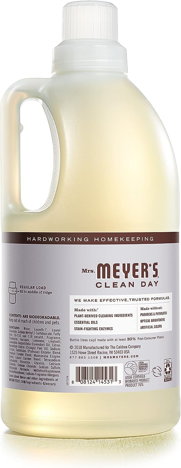 Mrs. Meyer's Laundry Detergent Lavender, 64 OZ (Pack of 6)
