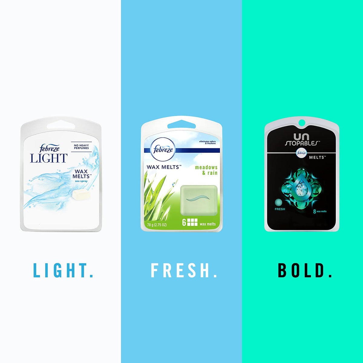 Febreze Light Wax Melts, Air Freshener and Odor Eliminator, Lavender, 6 Count, Pack of 4