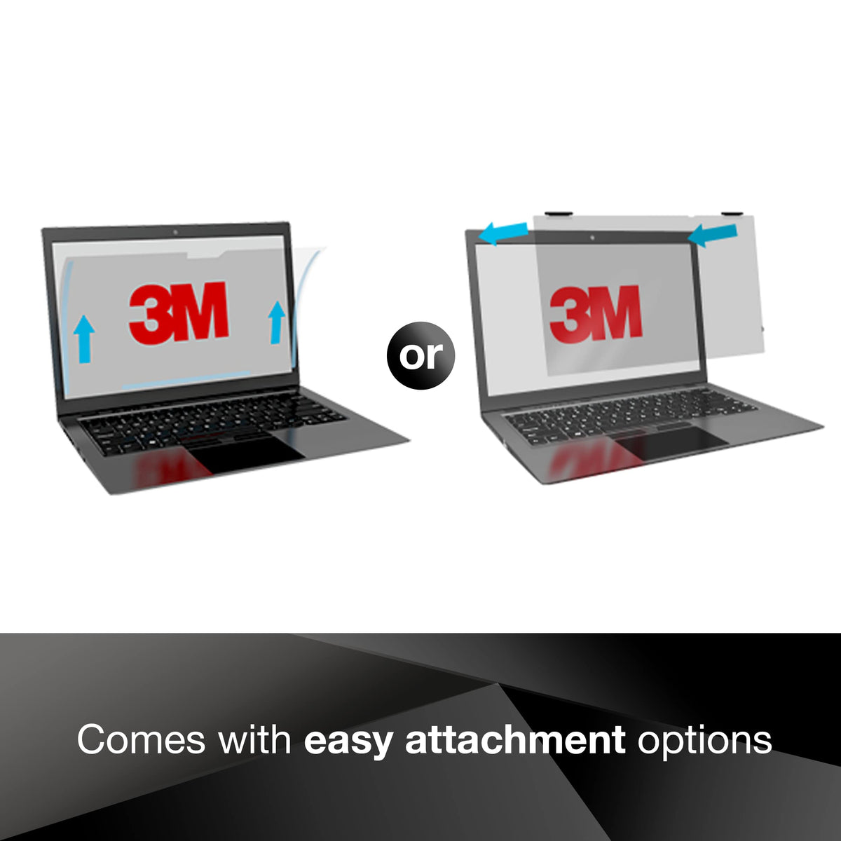3M Privacy filter for 14 Inch Widescreen Laptop, COMPLY Attachment for Flip-Share, Reversible Gloss/Matte, Reduces Blue Light, Screen Protection, 16:9 Aspect Ratio (PF140W9B)