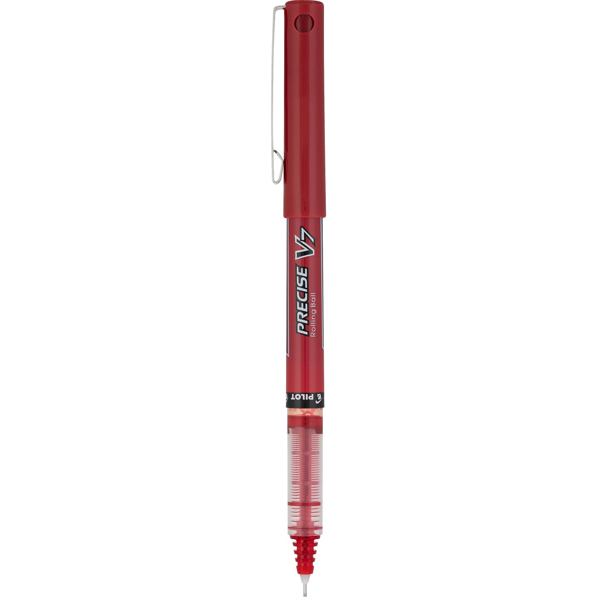 Pilot Precise V7 Stick Rolling Ball Pens, Fine Point, Red Ink, 6 Pens.