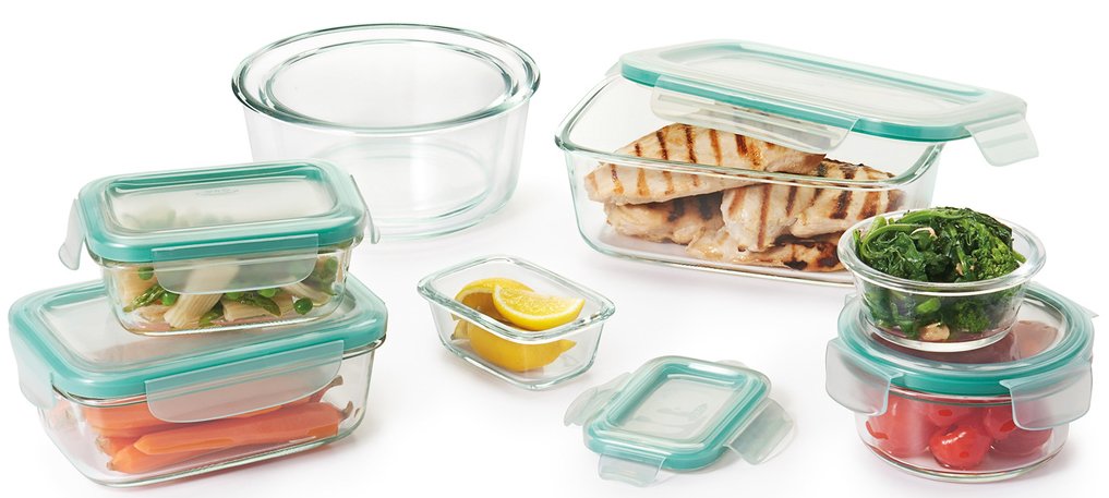 OXO Good Grips 4 Ounce Smart Seal Glass Rectangle Food Storage Container