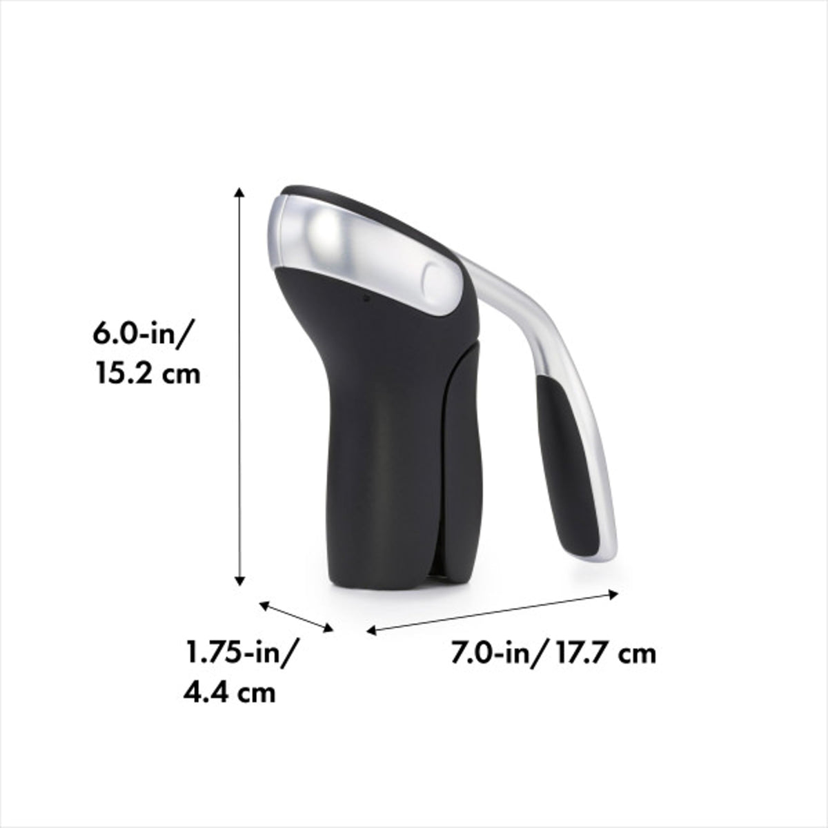 OXO Steel Vertical Lever Corkscrew with Removable Foil Cutter